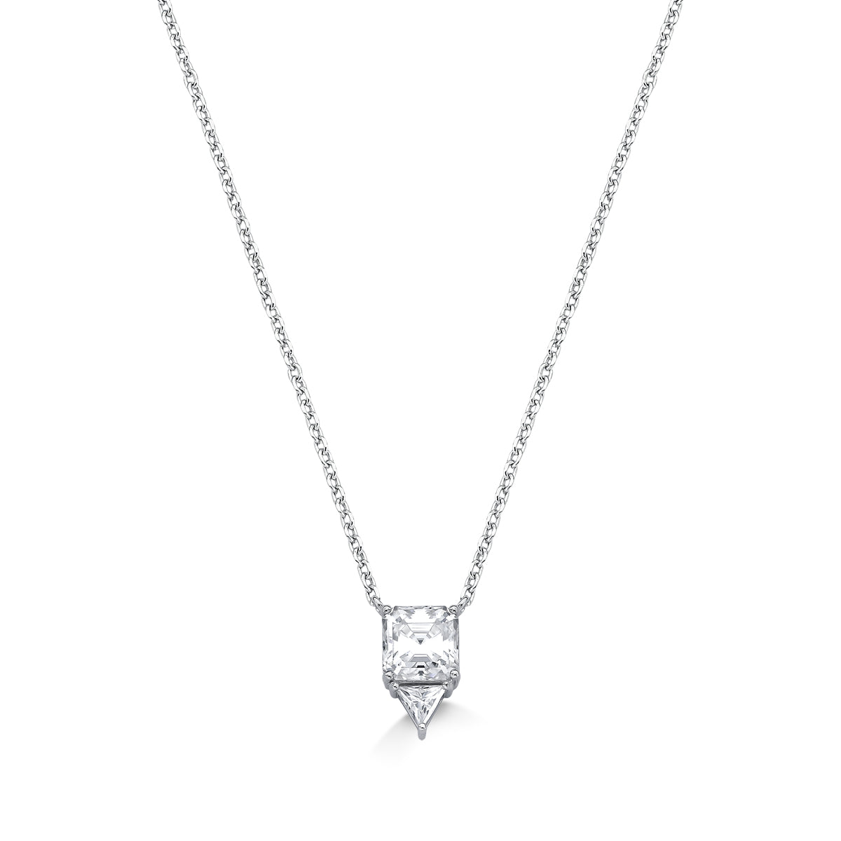 Sparkling Square Necklace