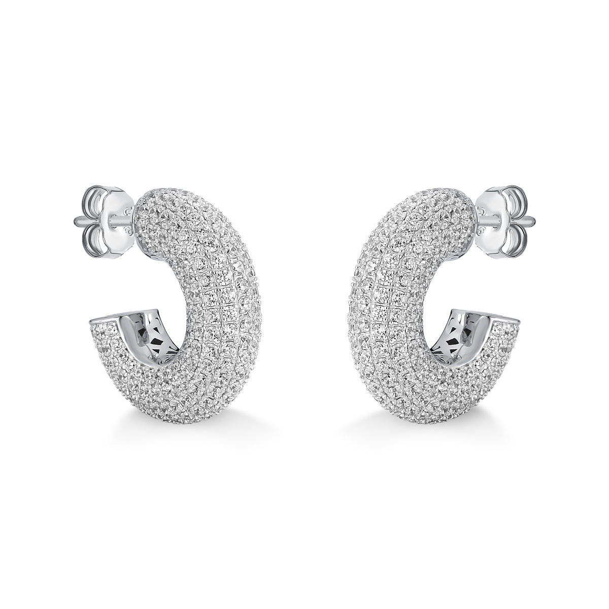 Luminous Crystal Hoops