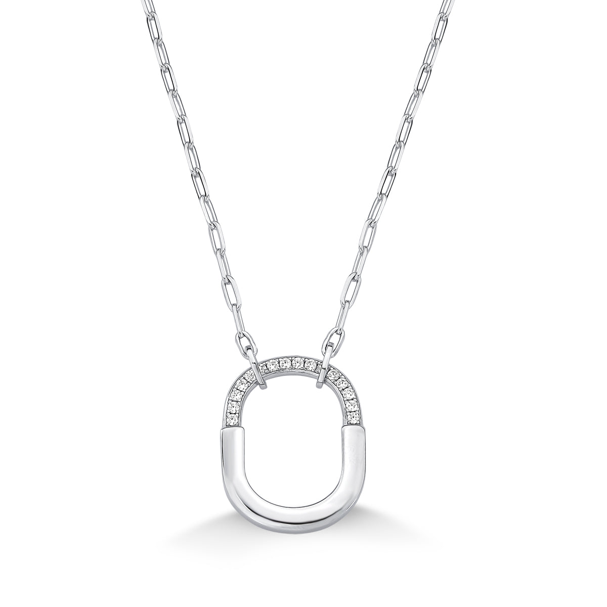 Silver Oval Link Necklace