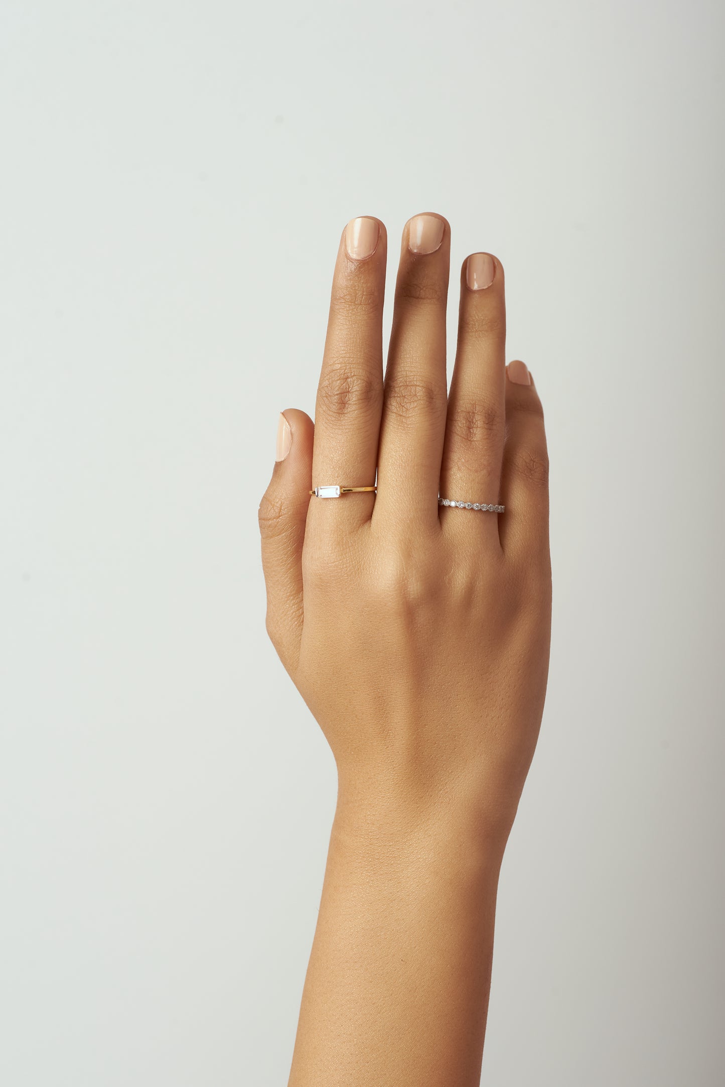 Baguette White Topaz Ring