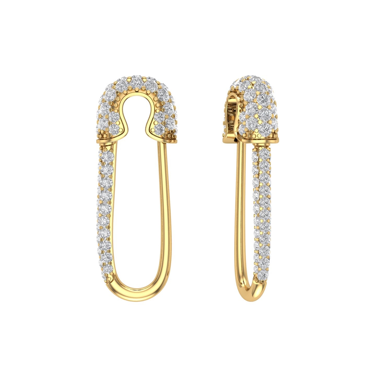 GOLD SAFETY PIN EARRING - SINGLE