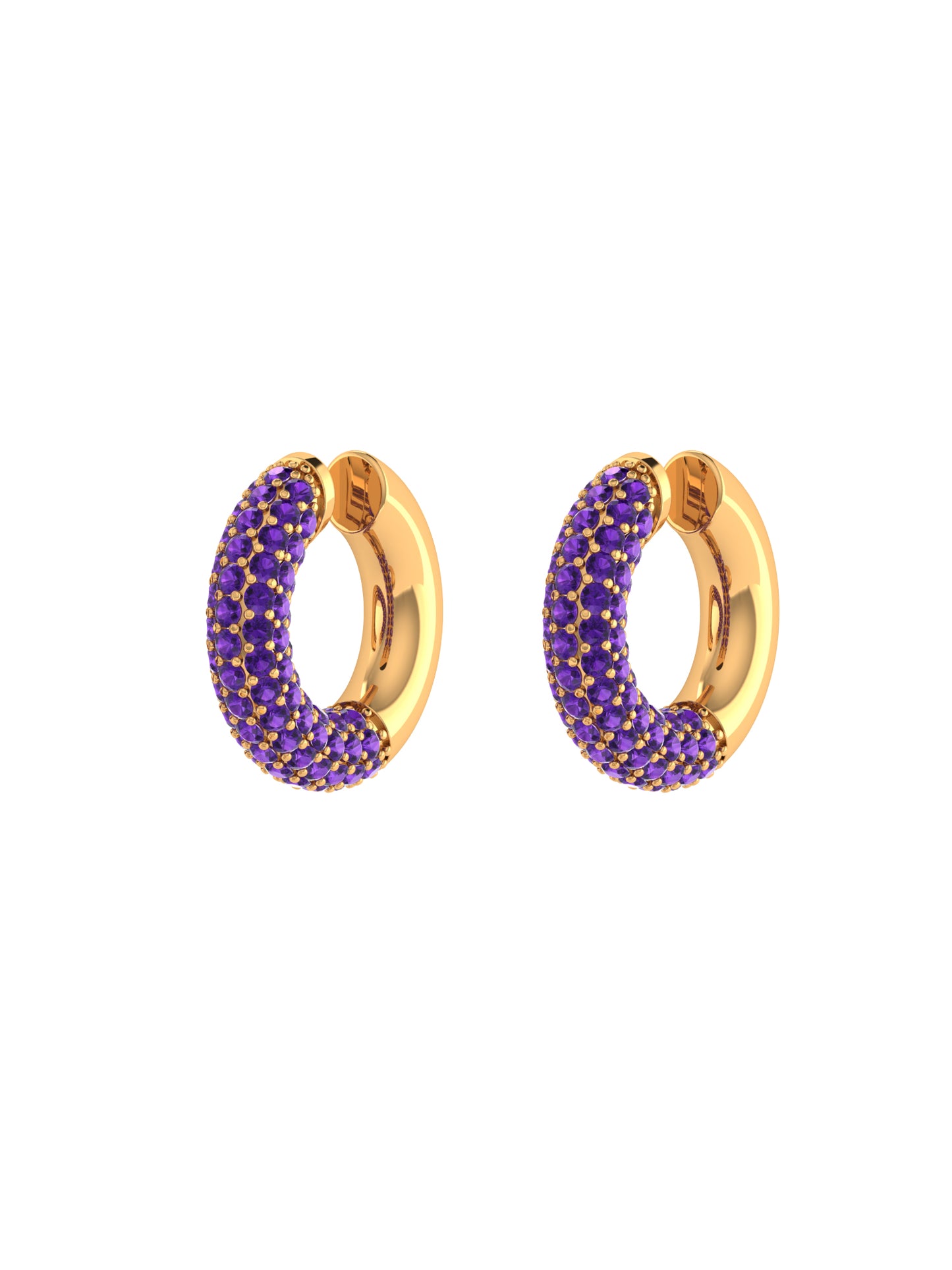 PAVE AMETHYST EAR CUFF - SINGLE