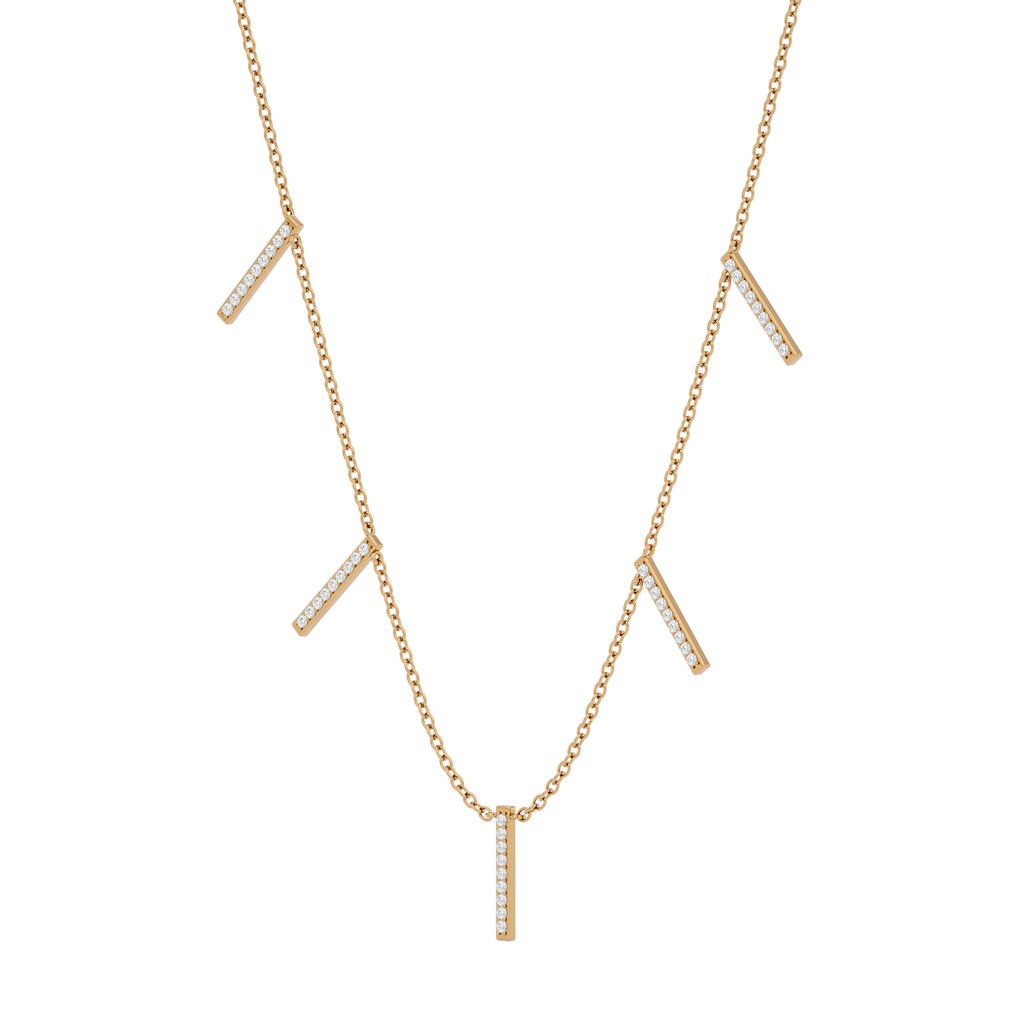 Diamond Bar Family Necklace