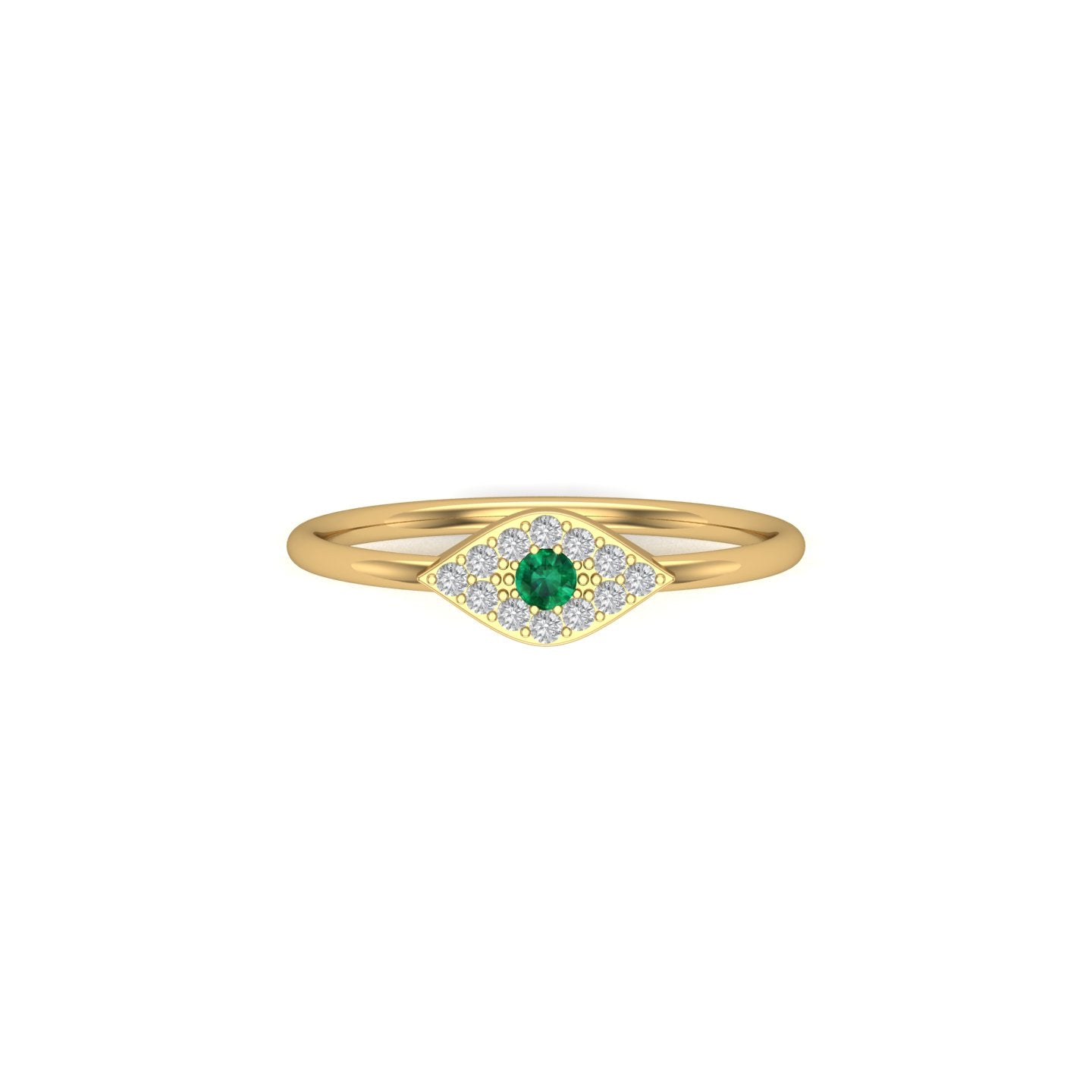 Esmerald Evil Eye Ring