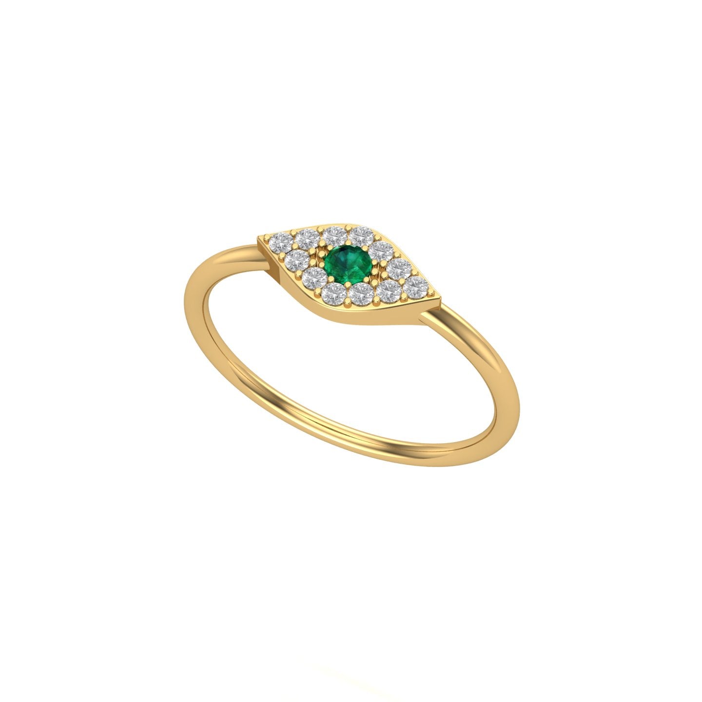 Esmerald Evil Eye Ring