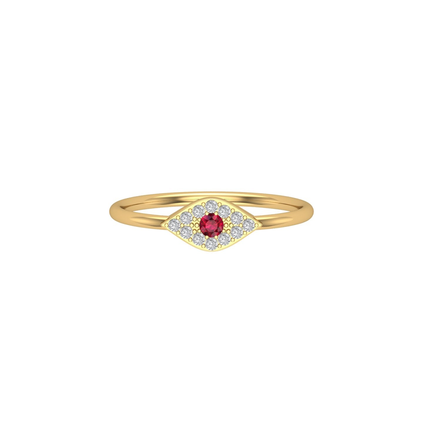 Ruby Evil Eye Ring