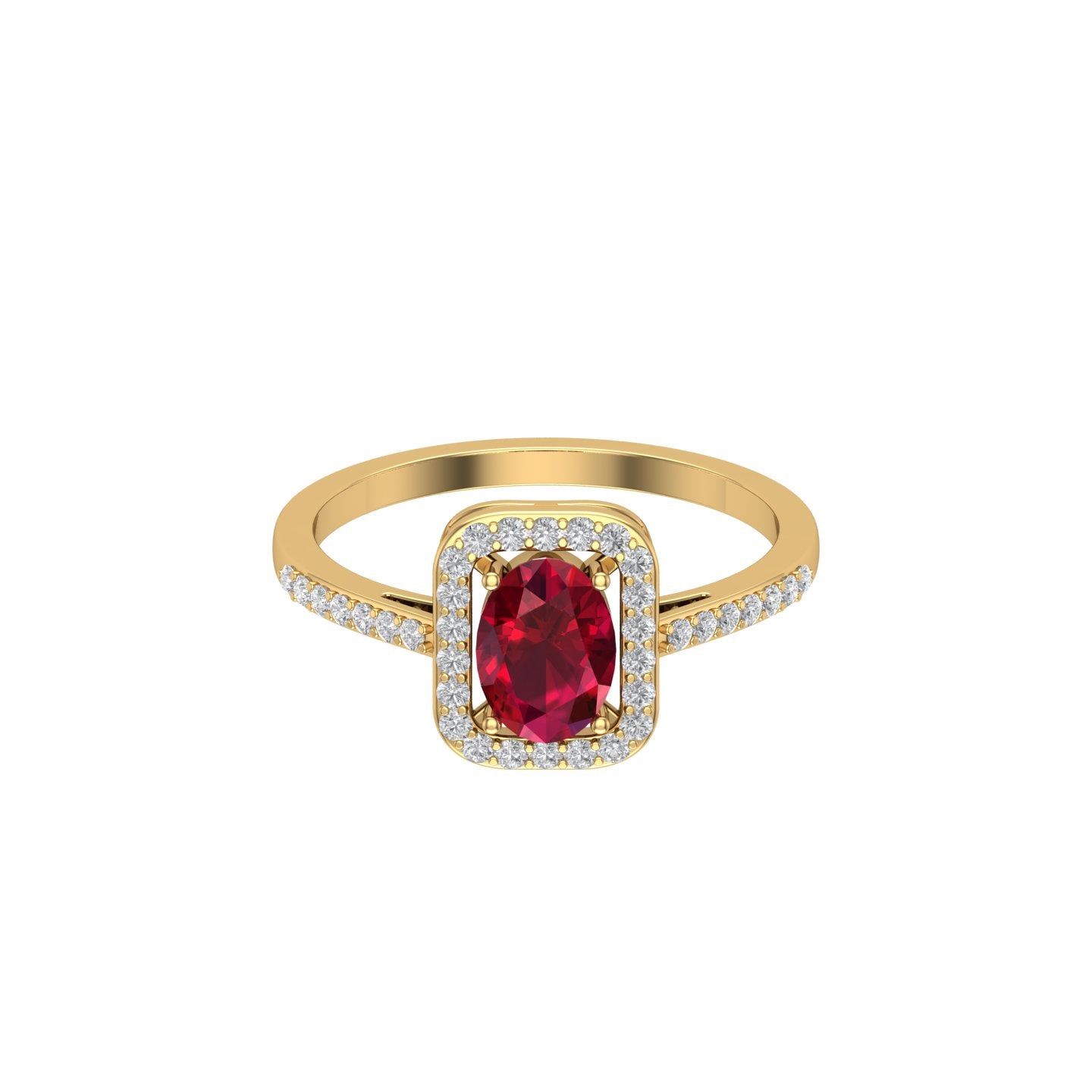 Ruby Solitaire Engagement Ring