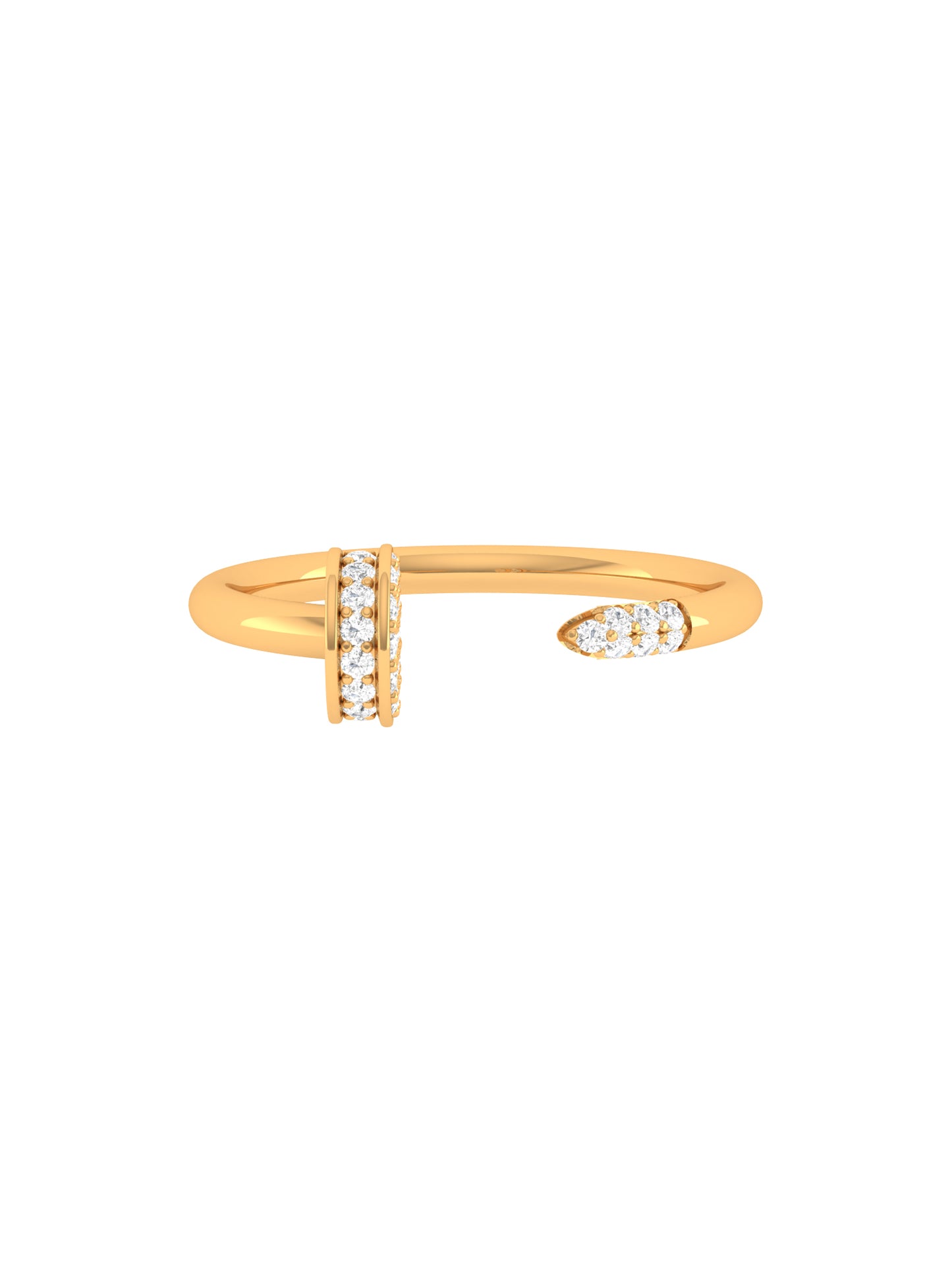 Solid Gold Nail Ring
