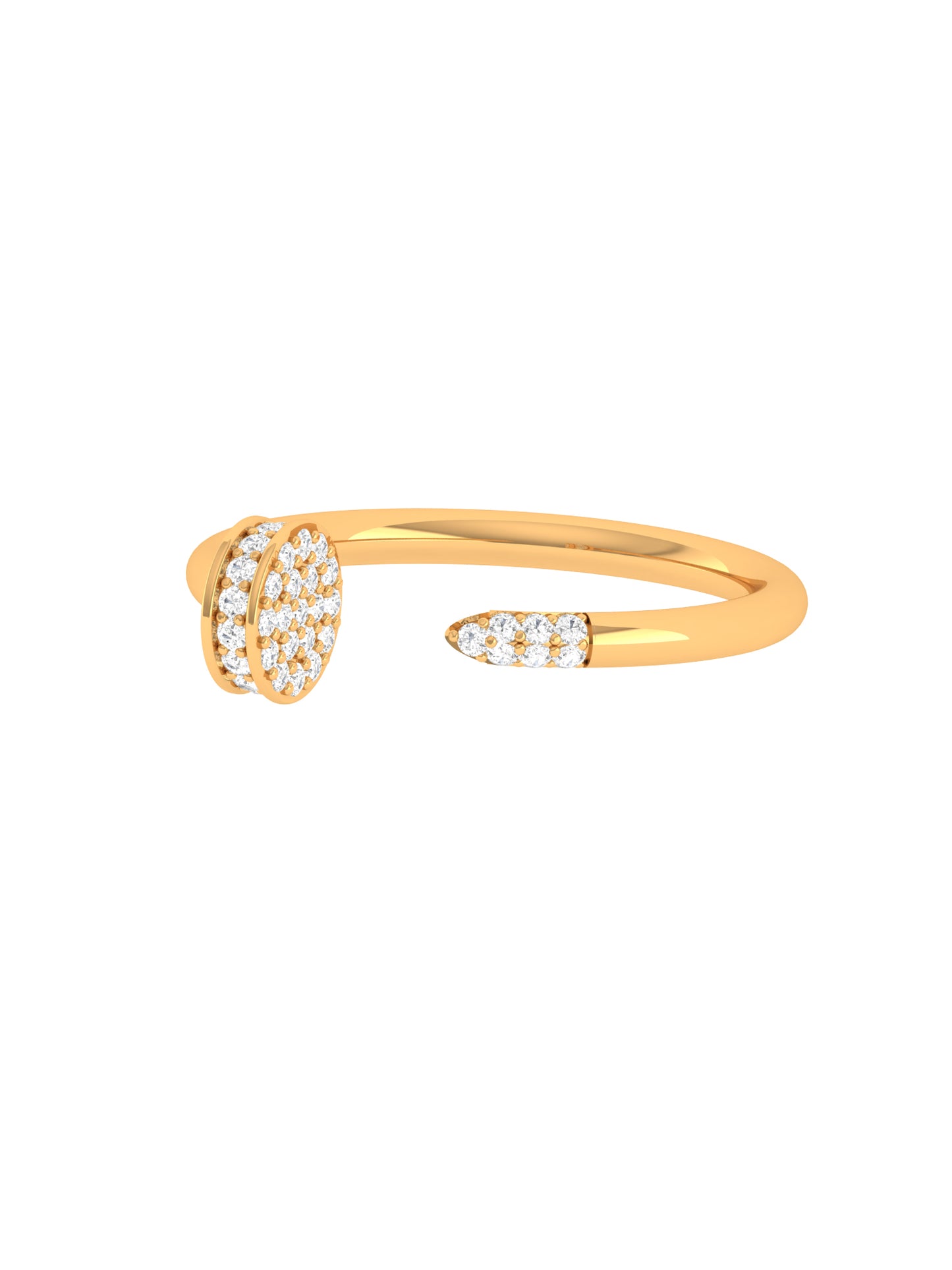 Solid Gold Nail Ring
