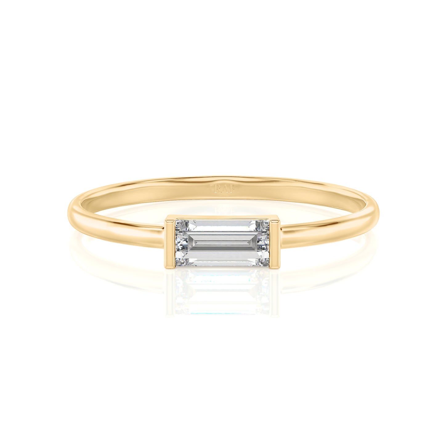 Baguette White Topaz Ring