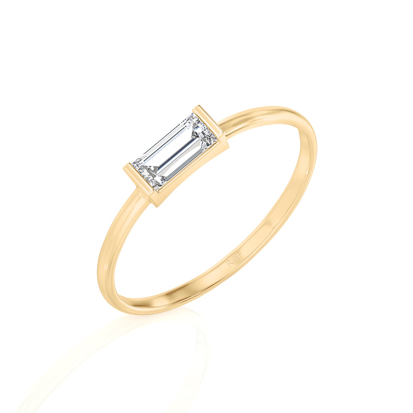 Baguette White Topaz Ring