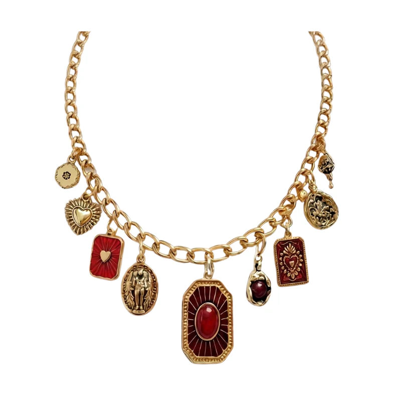 Collar con multiples colgantes