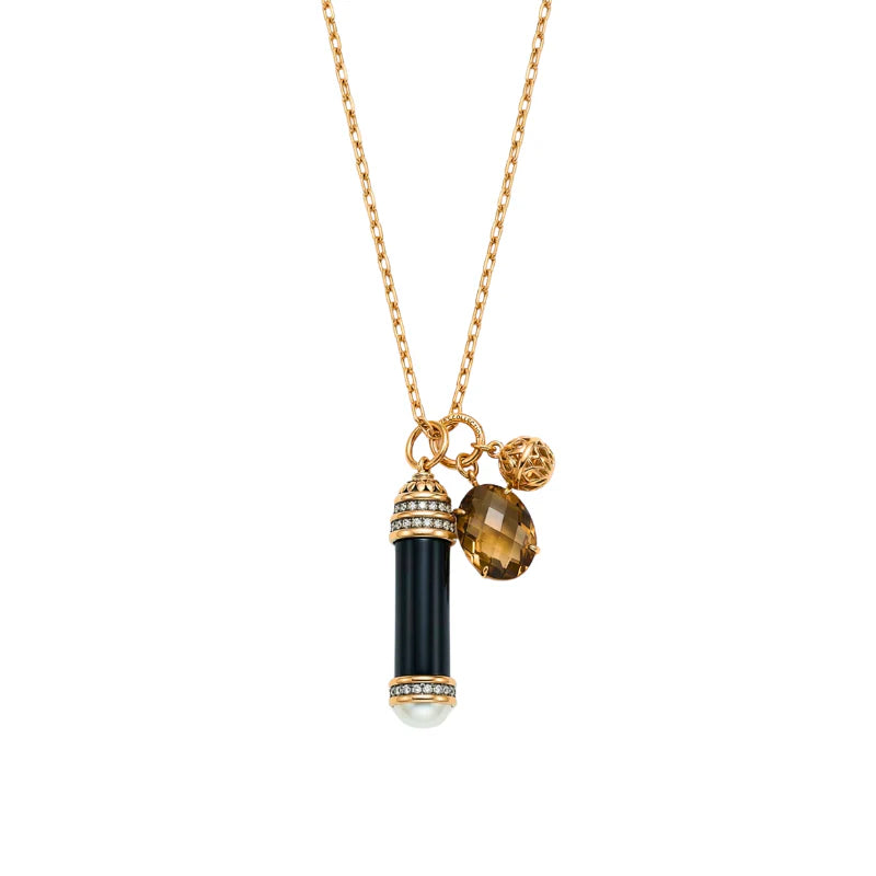 Collar con colgante cilindro