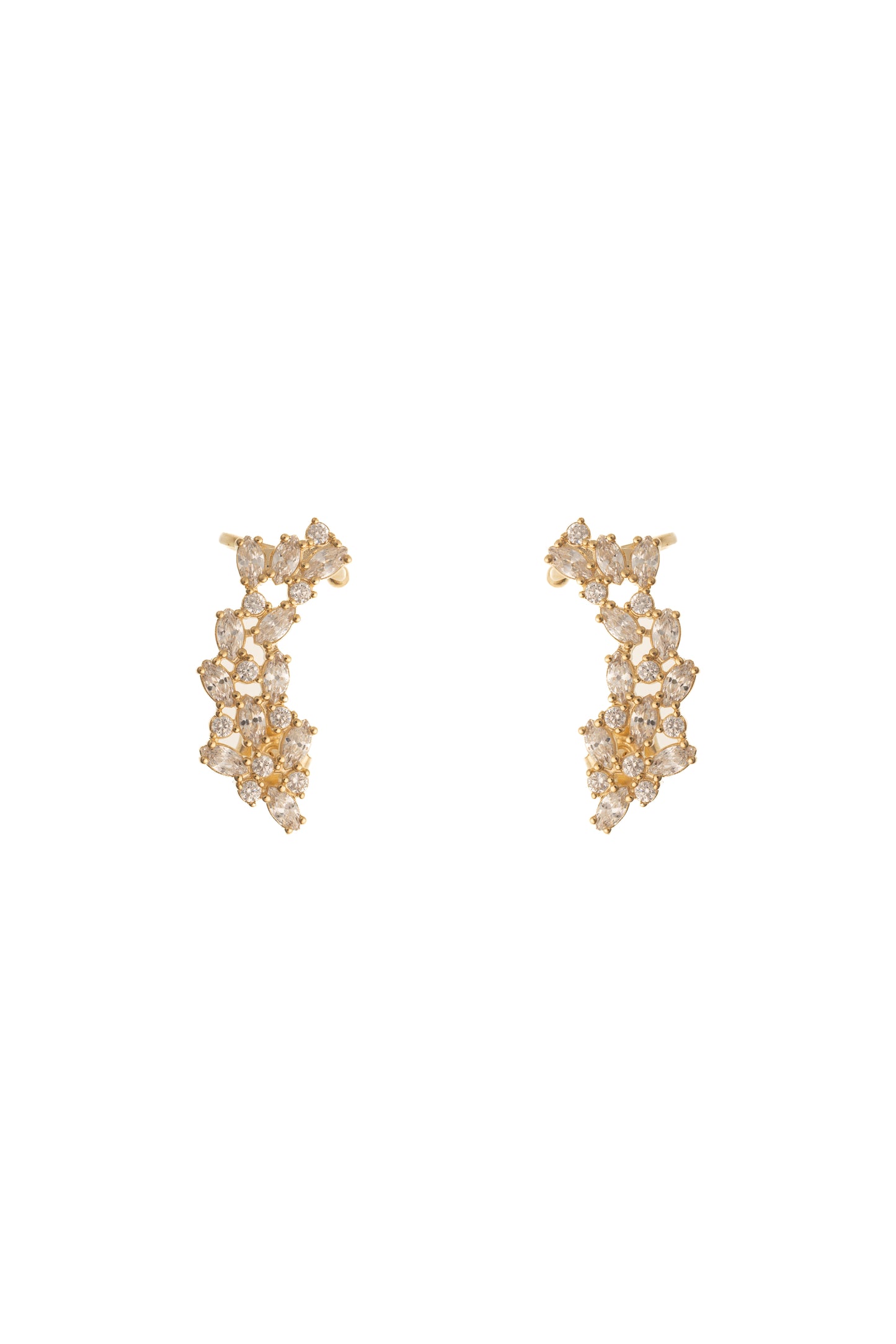 Crystal Gold Earrings