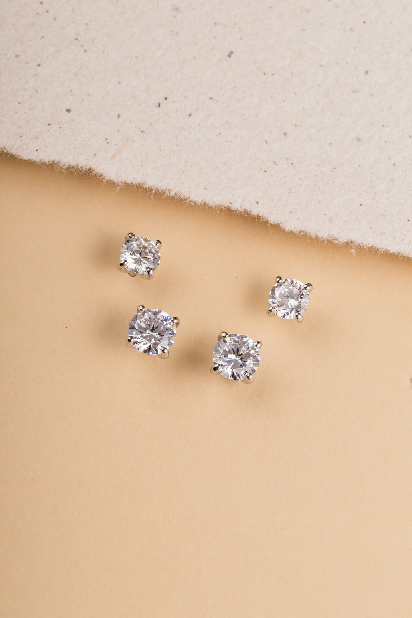 Floating Crystal Stud Earring