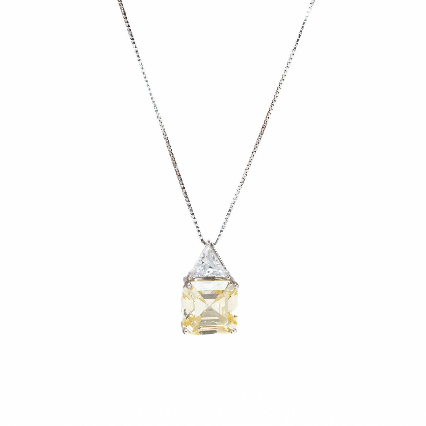 Sparkling Square Necklace