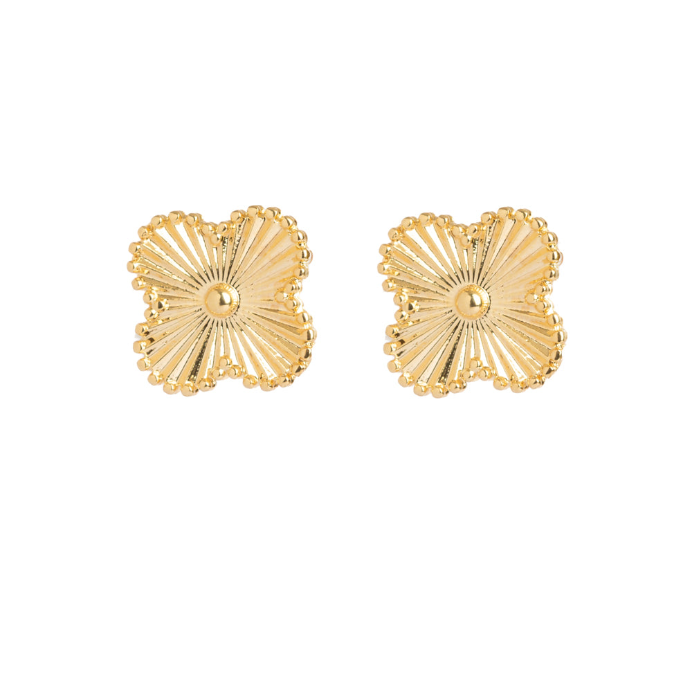 Gold Flower Earrings