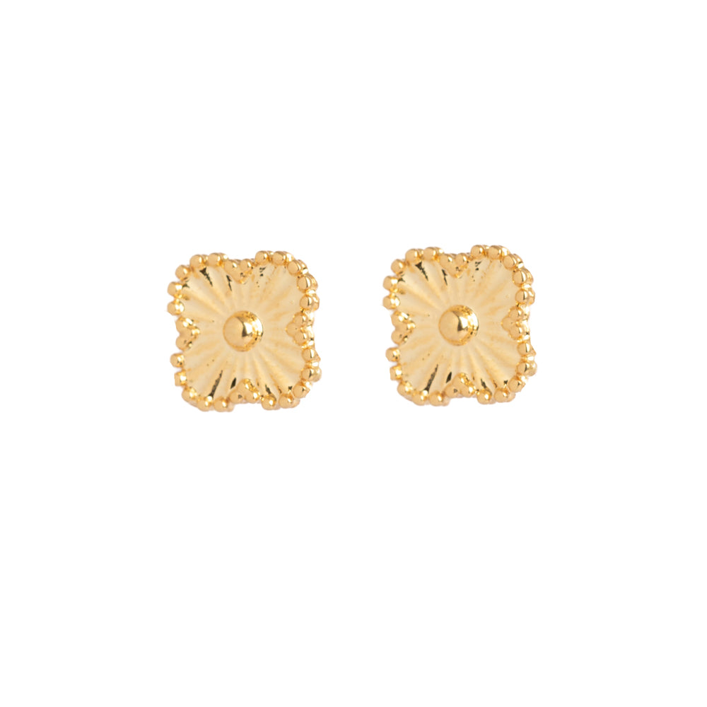 Gold Flower Earrings