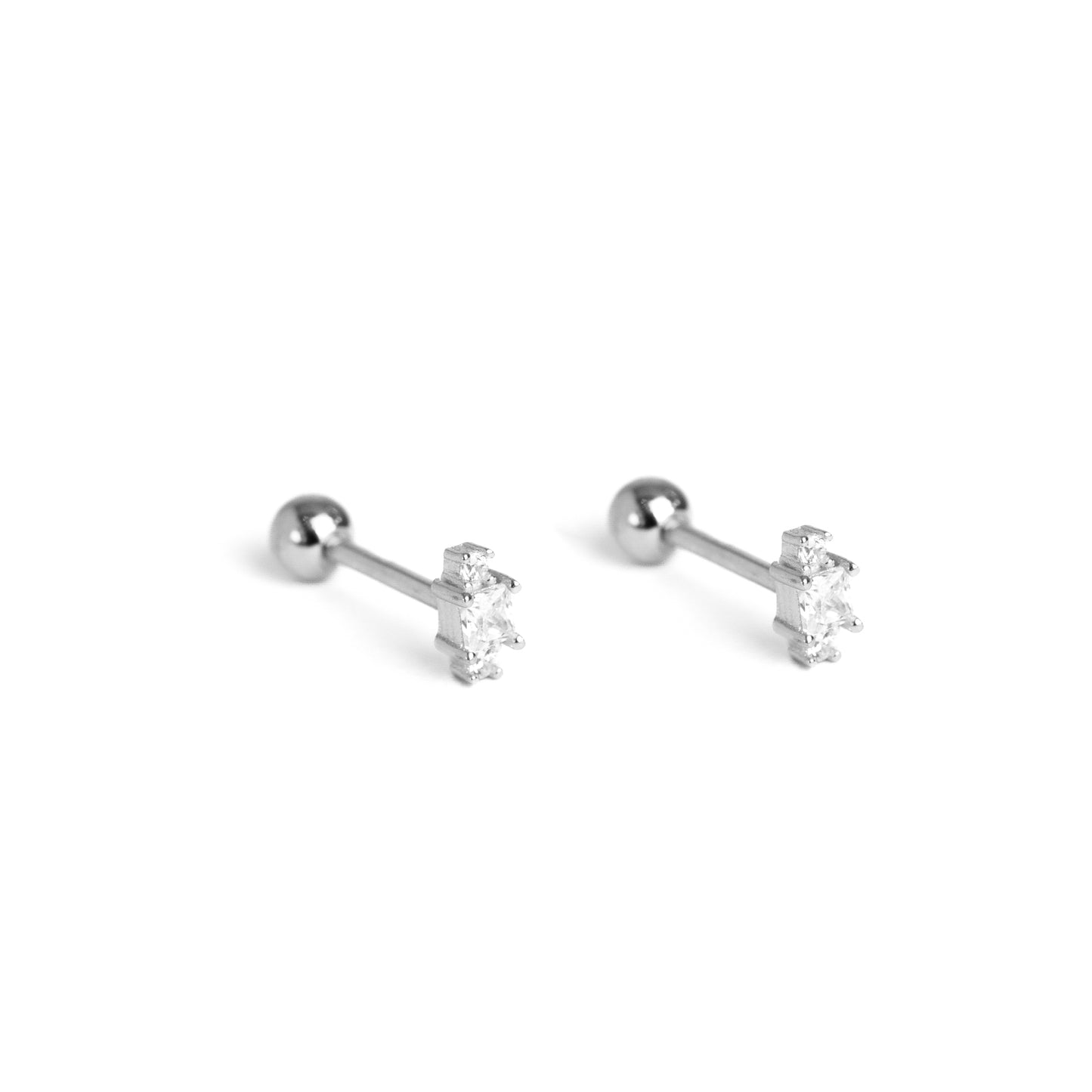 Cut Diamond Gold Studs