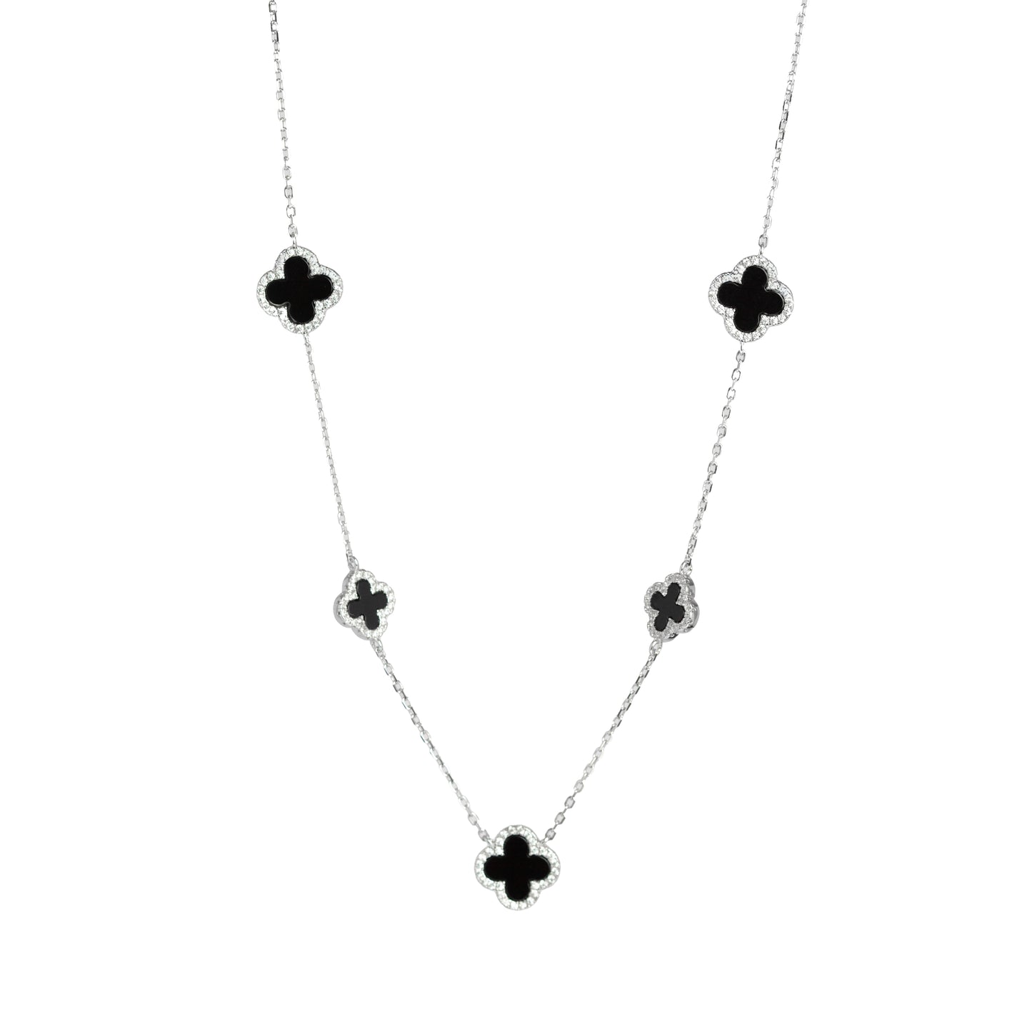Collar 5 Treboles Zirconias.