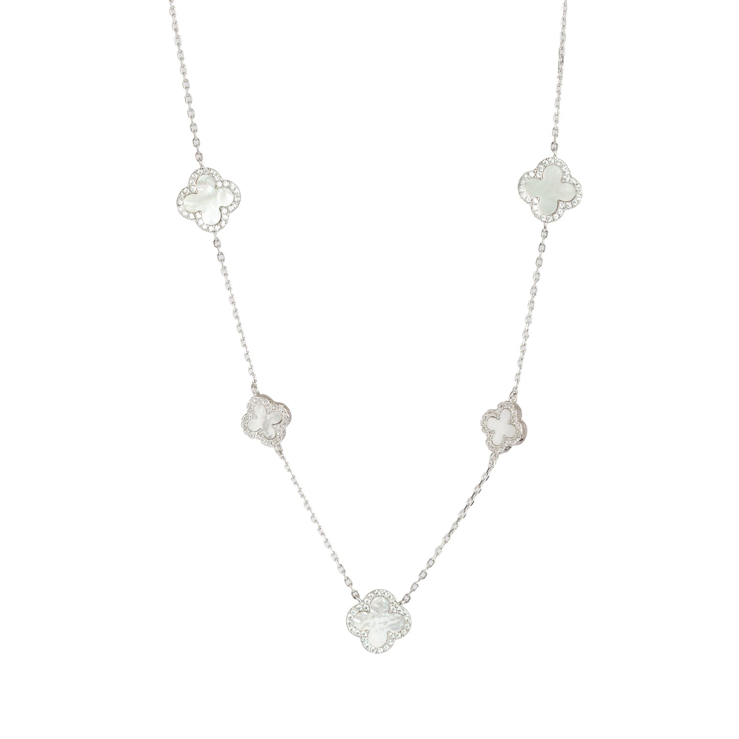 Collar 5 Treboles Zirconias.