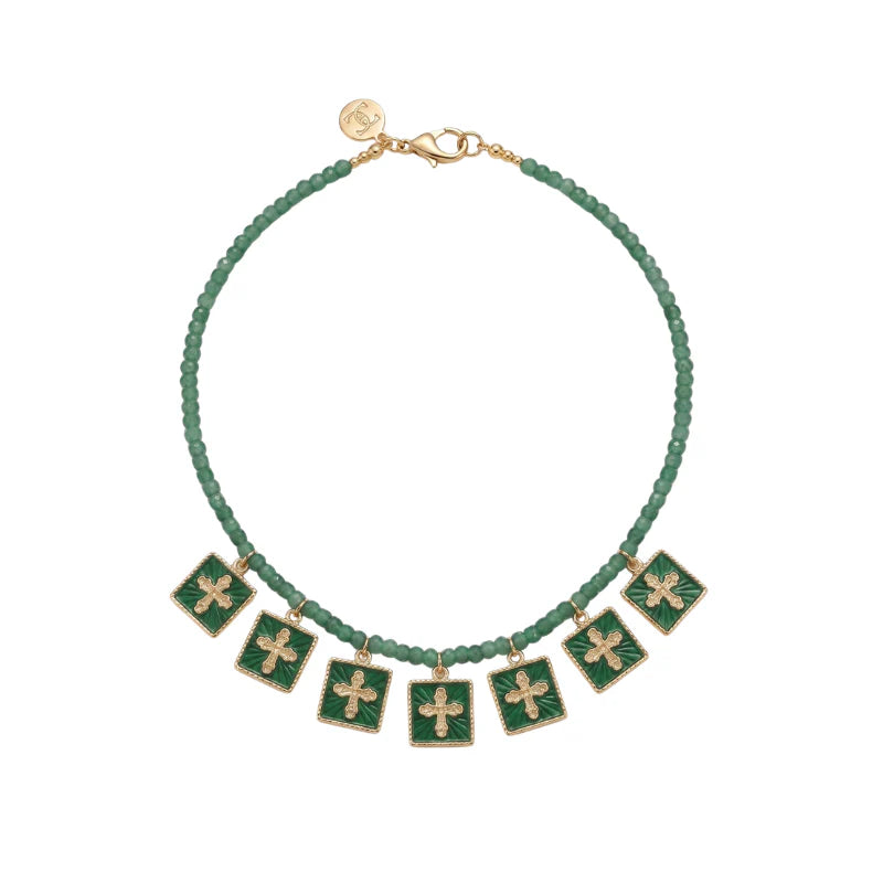 Collar corto con 7 colgantes