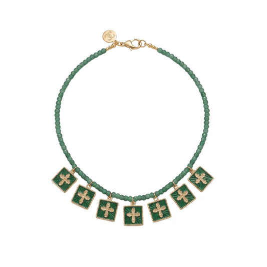 Collar corto con 7 colgantes
