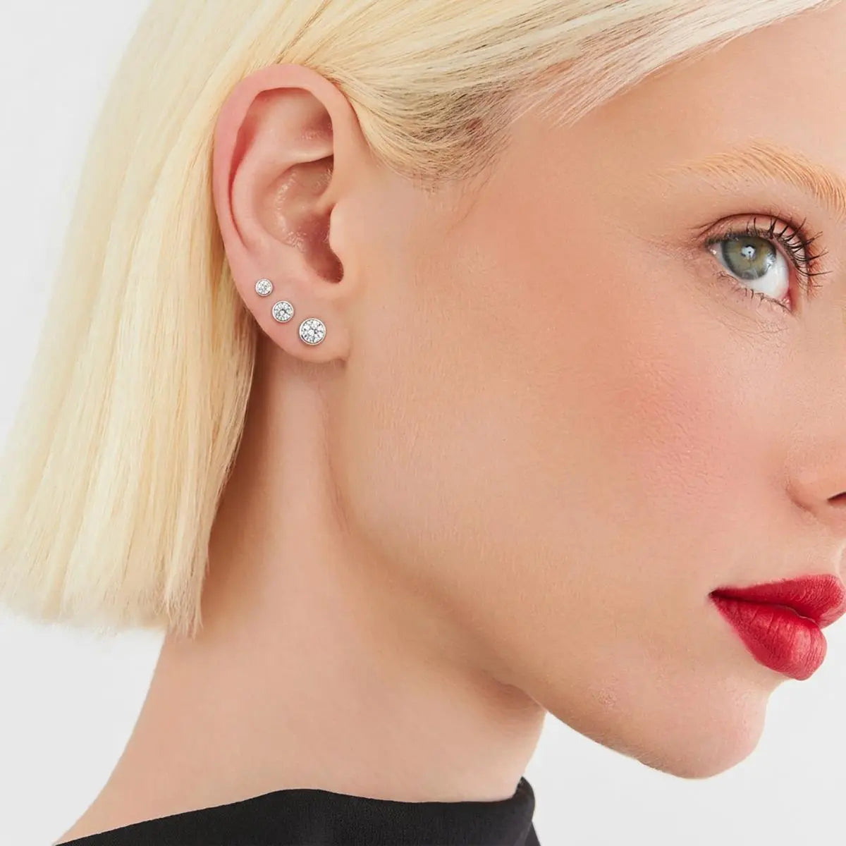 Trio Stone Earrings