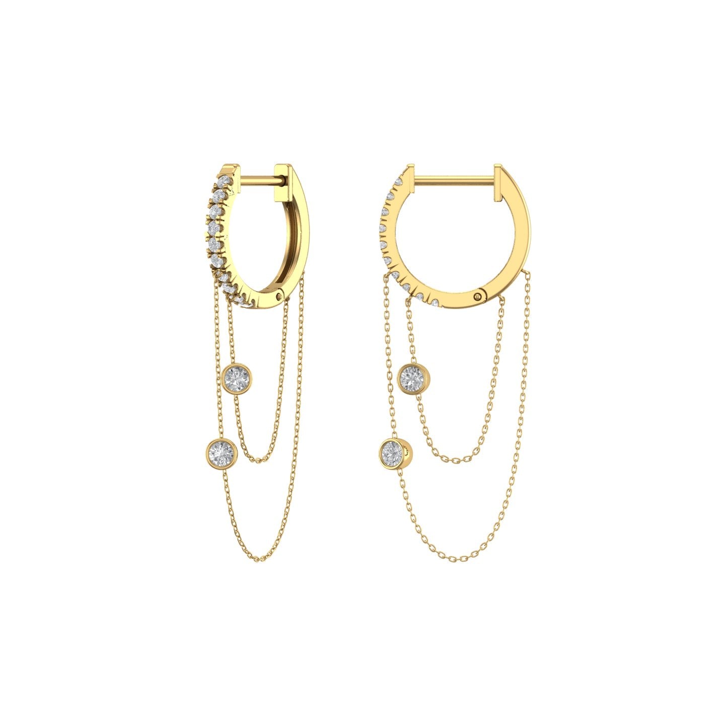 HUGGIE CHAIN EARRINGS