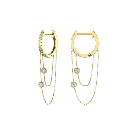 HUGGIE CHAIN EARRINGS