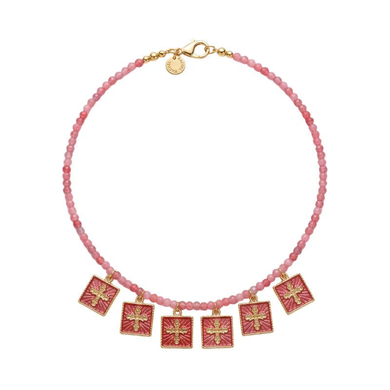 Collar corto con 7 colgantes