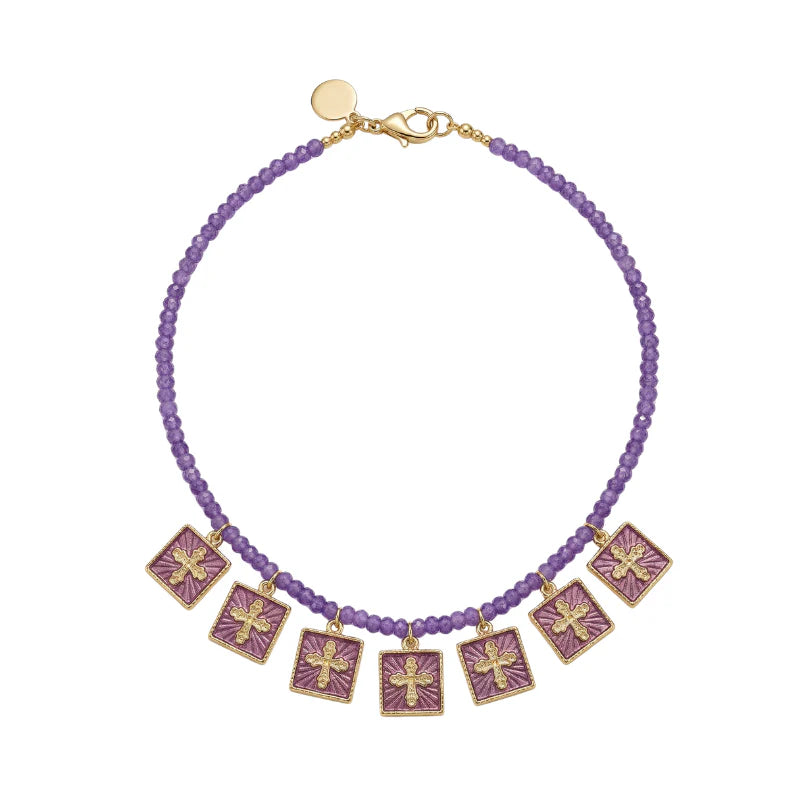 Collar corto con 7 colgantes