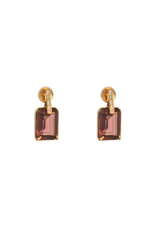 Purple Drop Earrings