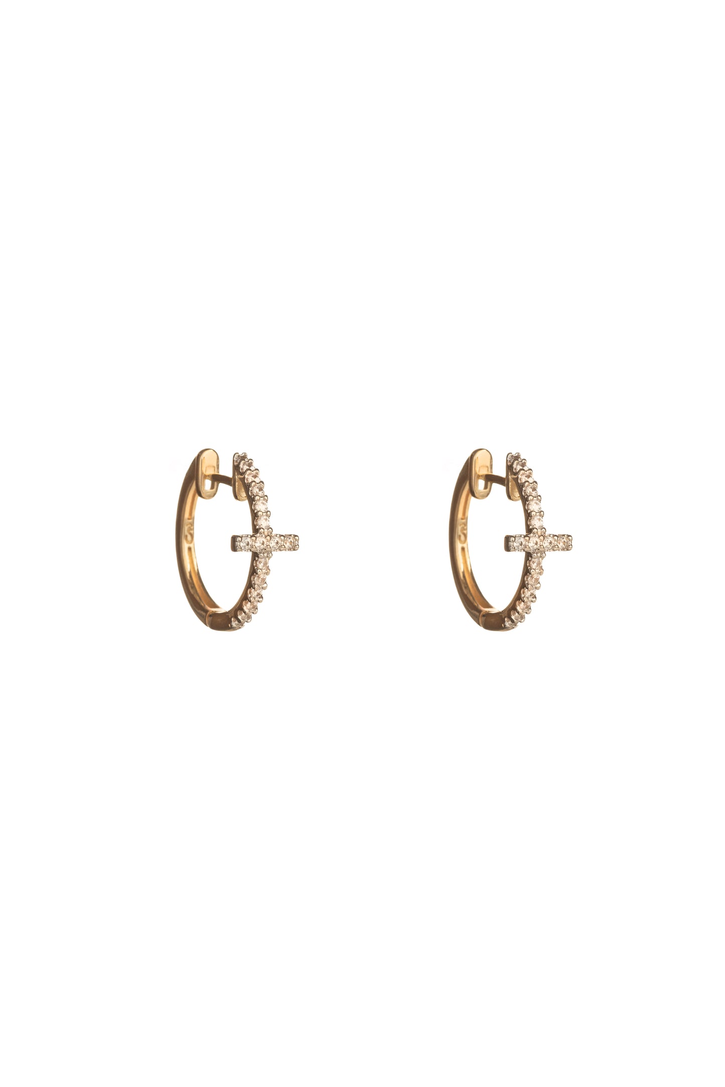 Golden Charm Hoops