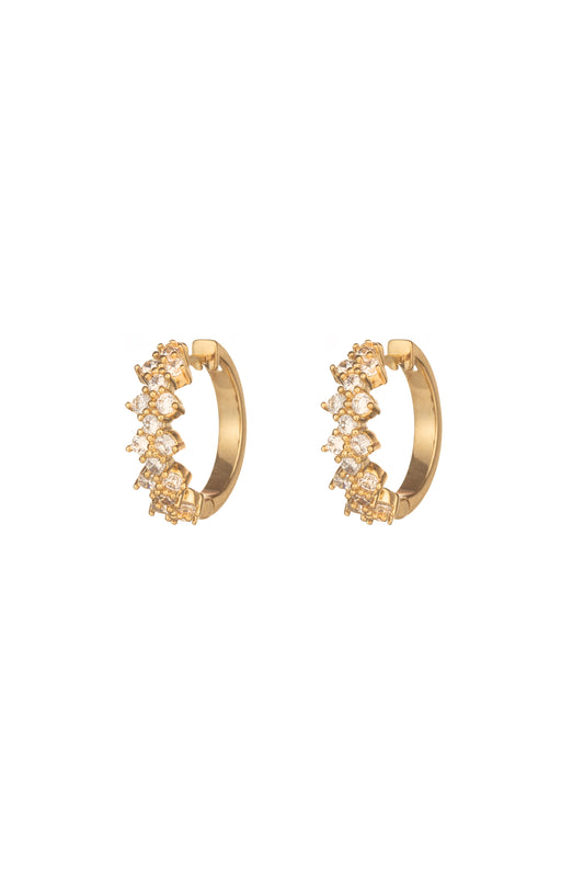 Sparkling Gold Hoops