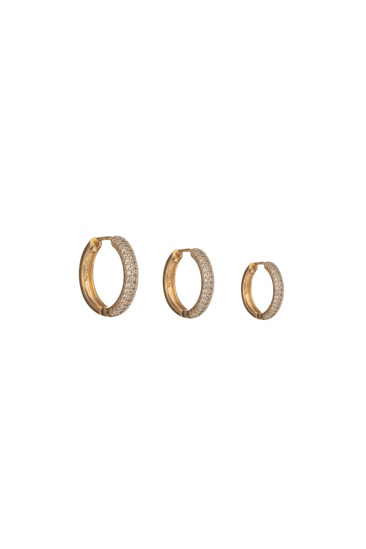 Triple Elegance Hoops