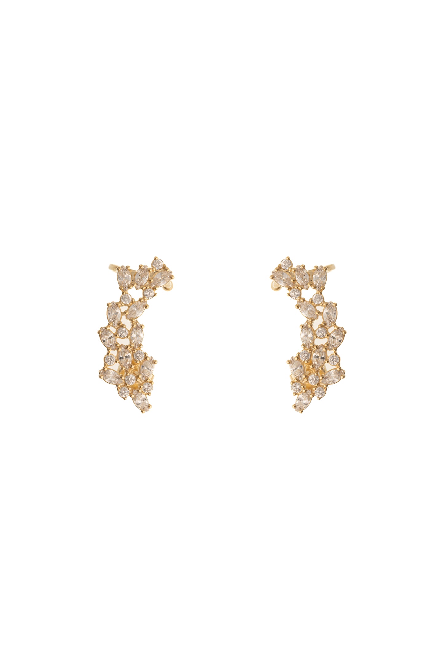 Crystal Gold Earrings