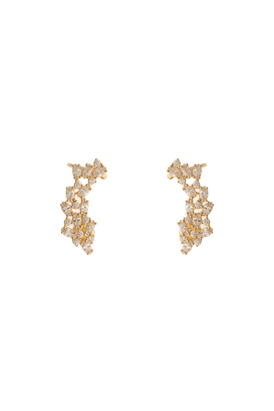 Crystal Gold Earrings