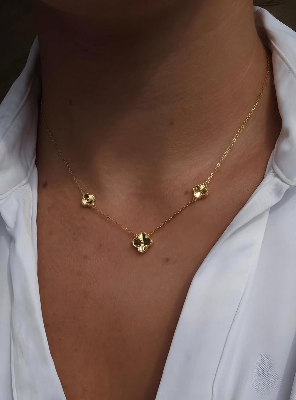 Collar 3 treboles Diamantados