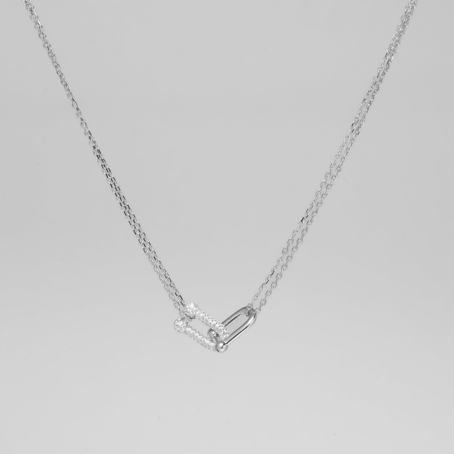 Sparkling Double Strand Necklace