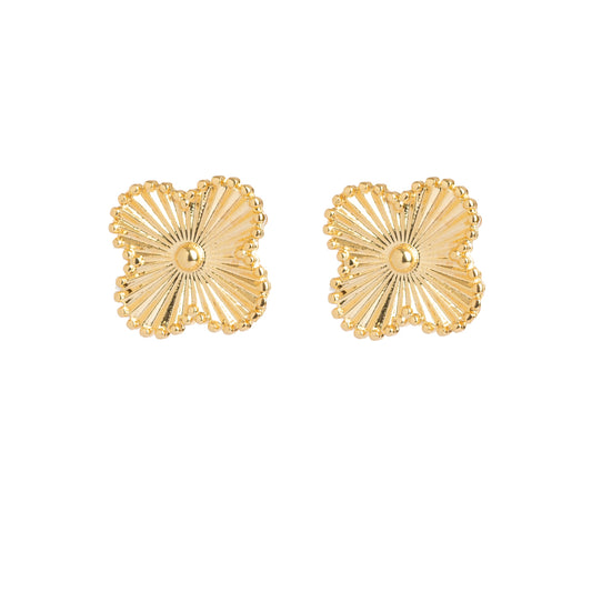 Gold Flower Earrings