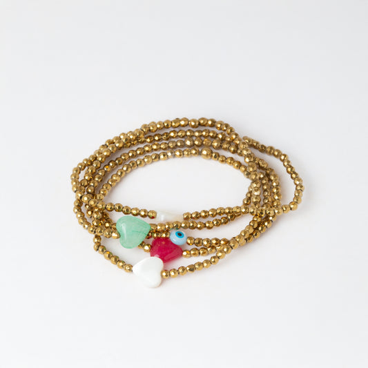 Gilded Charm Bracelets